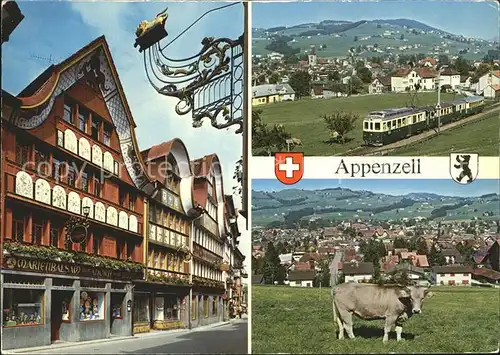 Appenzell IR Eisenbahn Kuh H?user Kat. Appenzell