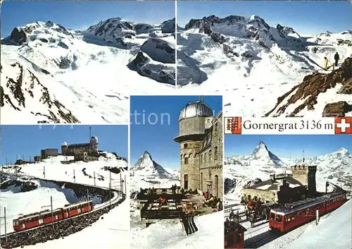 Gornergrat Zermatt Bergbahn Pass Berge Kat. Gornergrat