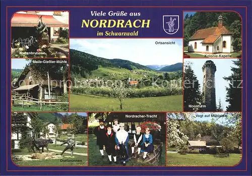 Nordrach Vogt Muehlstein Dorfbrunnen Kolonie Kapelle Tracht Kat. Nordrach