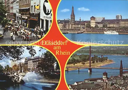 Duesseldorf Rhein Altstadt Bruecke Kat. Duesseldorf