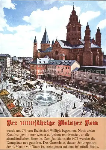 Mainz Rhein 1000jaehrige Dom 