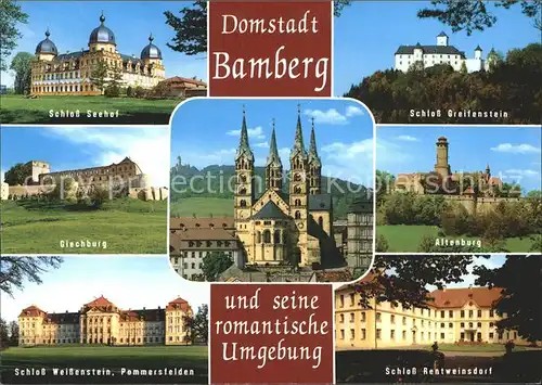 Bamberg Schloss Seehof Greifenstein Rentweinsdorf Altenburg  Kat. Bamberg