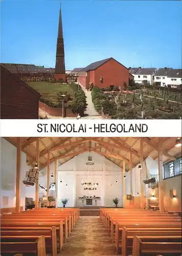 Helgoland Sankt Nicolai evangelische Kirche / Helgoland /Pinneberg LKR