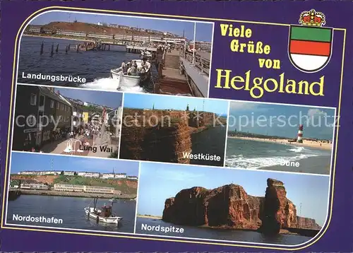 Helgoland Nordosthafen Landungsbruecke Westkuese Nordspitze / Helgoland /Pinneberg LKR