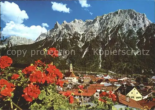 Mittenwald Bayern Hohenluftkurort Karwendelgebirge Kat. Mittenwald