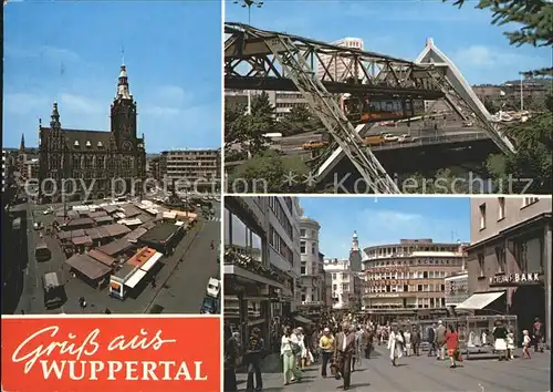 Wuppertal Schwebebahn Marktpatz Kat. Wuppertal