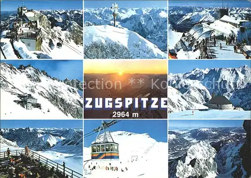 Zugspitze Aussichtsterrasse Gipfelstation Muenchnerhaus Schneefernerhaus Kat. Garmisch Partenkirchen