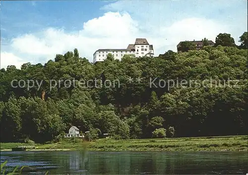 Fuerstenberg Weser Blick auf Schloss  Kat. Fuerstenberg
