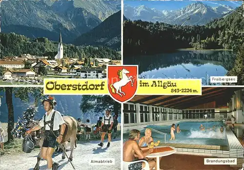 Oberstdorf Kurort Almabtrieb Freibergsee Brandungsbad Kat. Oberstdorf