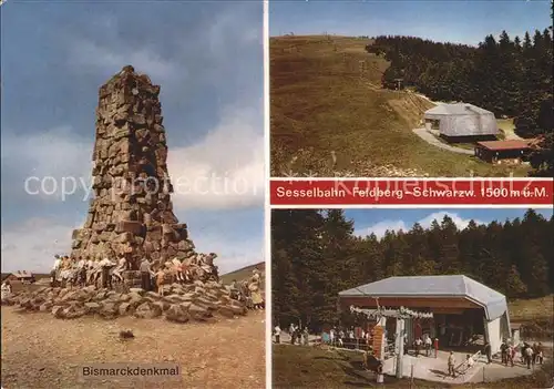 Feldberg Schwarzwald Bismarckdenkmal Sessellift Kat. Feldberg (Schwarzwald)
