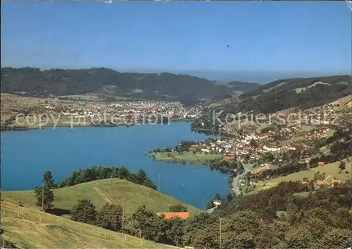 Aegerisee Blick Ahorn Oberaegeri Unteraegeri Kat. Zug