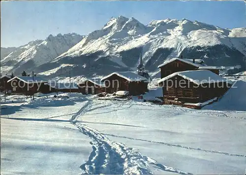 Obersaxen GR Brigelserhoerner Winterlandschaft / Obersaxen /Bz. Surselva