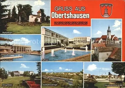 Obertshausen Parkanlagen Schwimmbad Minigolfplatz Heusenstammerstrasse Kat. Obertshausen