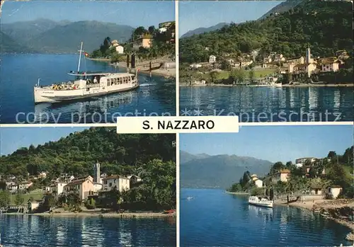 San Nazzaro Lago Maggiore Schiff Kirche Kat. San Nazzaro
