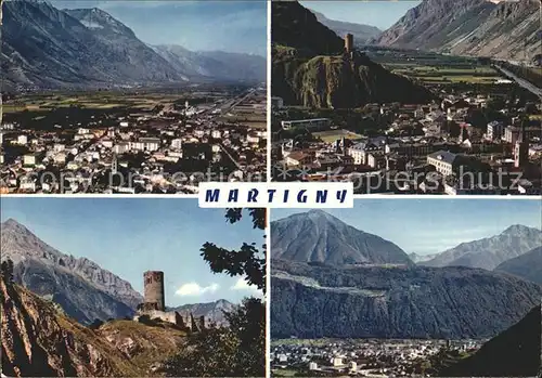 Martigny VS Burg Ortsansichten Berge Kat. Martigny