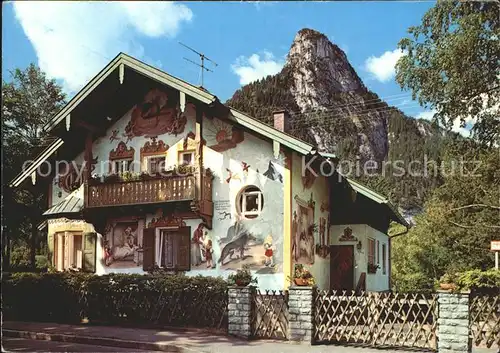 Oberammergau Lueftlmalerei Rotkaeppchenhaus Kat. Oberammergau