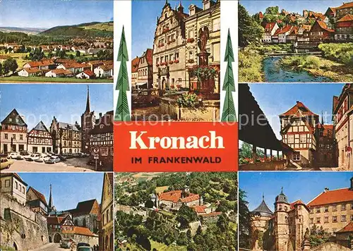 Kronach Oberfranken Frankenwald Fachwerkhaeuser Kat. Kronach