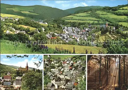 Zueschen Sauerland Luftkurort Kirche Ortsansichten Kat. Winterberg