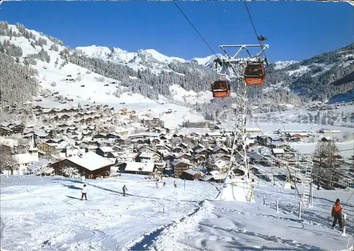 Zweisimmen Rinderberg Bergbahn Winter Kat. Zweisimmen