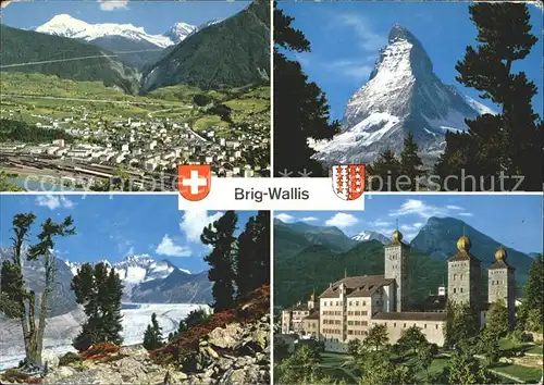 Brig Matterhorn Aletschletscher Stockalperschloss Kat. Brig