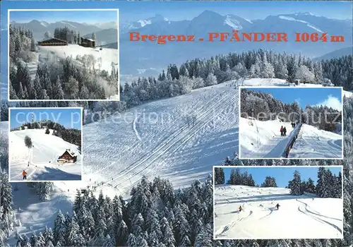 Bregenz Vorarlberg Pfaender Skiparadies Winter Kat. Bregenz