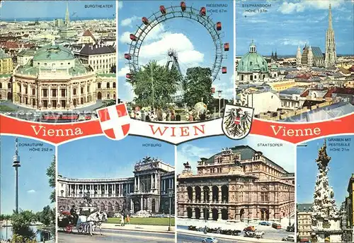 Wien Donauturm Staatsoper Hofburg Pestsaeule  / Wien /Wien