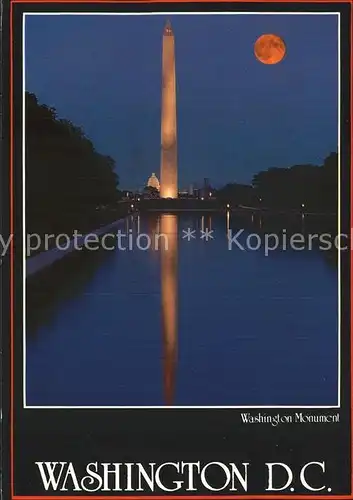 Washington DC Monument Abendstimmung  Kat. Washington