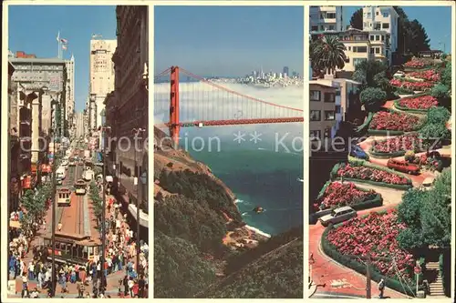 San Francisco California Golden Gate Bridge Markt Strasse Lombard / San Francisco /