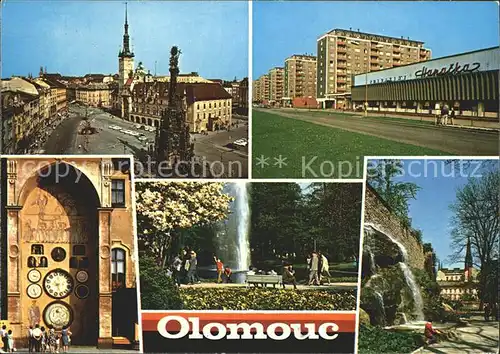 Olomouc Dreifaltigkeitssaeule Kirche Springbrunnen Park Kat. Olomouc