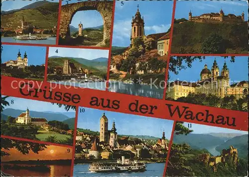 Duernstein Wachau Weissenkirchen Spitz Duernstein Stift Melk Ruine Aggstein  Kat. Duernstein