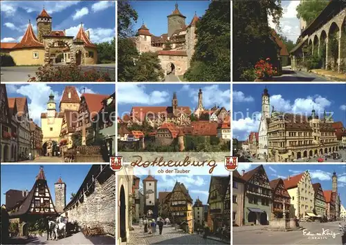 Rothenburg Tauber Stadtansichten Kat. Rothenburg ob der Tauber
