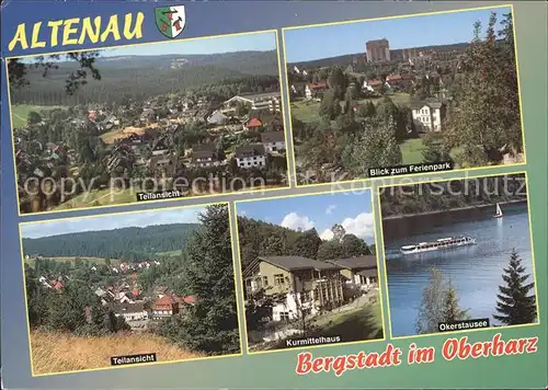 Altenau Harz Kurmittelhaus Teilansicht Okerstausee mit Personenschiff Kat. Altenau