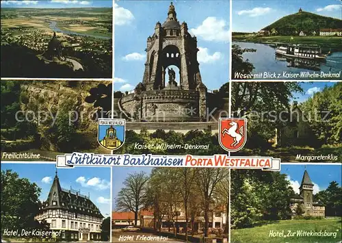 Barkhausen Minden Freilichtbuehne Hotel  Der Kaiserhof Wittenskindburg Kaiser Wilhelm Denkmal Kat. Minden