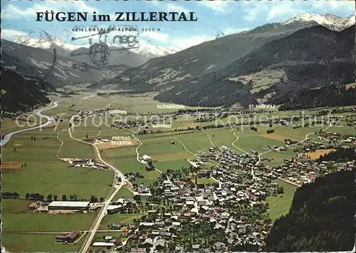 Fuegen Fliegeraufnahme Kat. Fuegen Zillertal