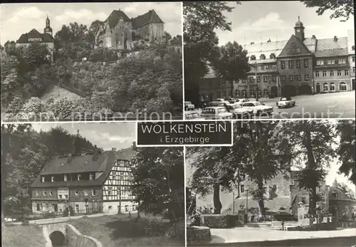 Wolkenstein Erzgebirge Teilansicht Rathaus Burg Kat. Wolkenstein