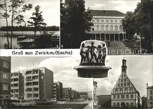 Zwickau Sachsen Klubhaus Grubenlampe Gewandhaus Schwanenteich Kat. Zwickau