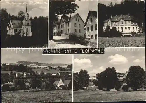Hohenfichte Teilansicht Kirche  Kat. Leubsdorf Sachsen