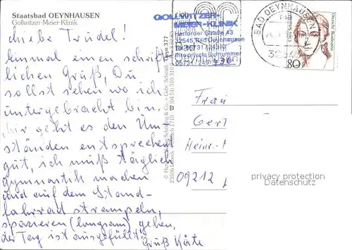 Bad Oeynhausen Gollwitzer Meier Klinik Kat. Bad Oeynhausen