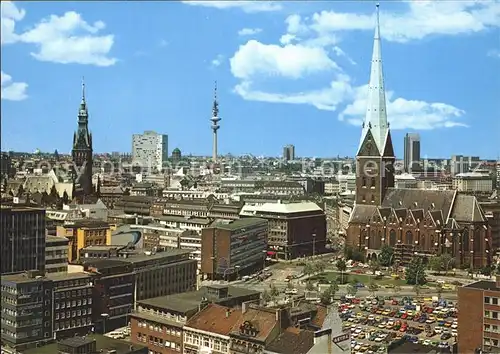 Hamburg Sankt Petri Fernsehturm Rathaus Kat. Hamburg