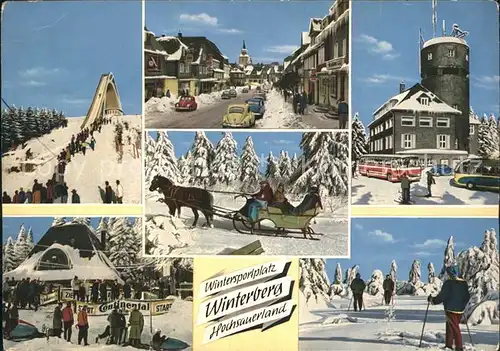 Winterberg Hochsauerland Kutsche Ski Skisprungschanze Kat. Winterberg