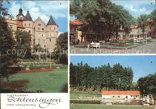 Schleusingen Luftkurort Schloss Markt Waldbad Kat. Schleusingen