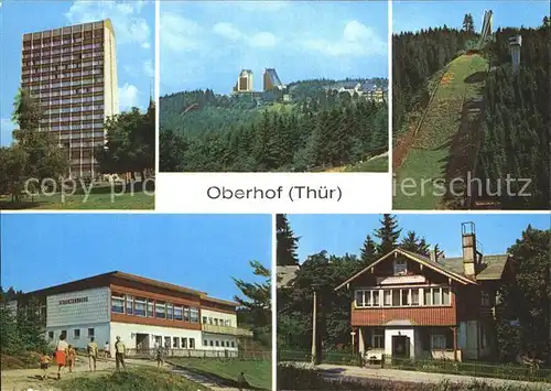 Oberhof Thueringen FDGB Erholungsheim Rennsteig Interhotel Panorama Schanze Kat. Oberhof Thueringen