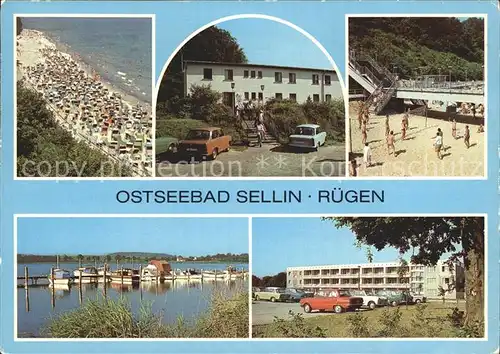 Sellin Ruegen Strand FDGB Heim Waldfrieden Bootsstege Kat. Sellin Ostseebad