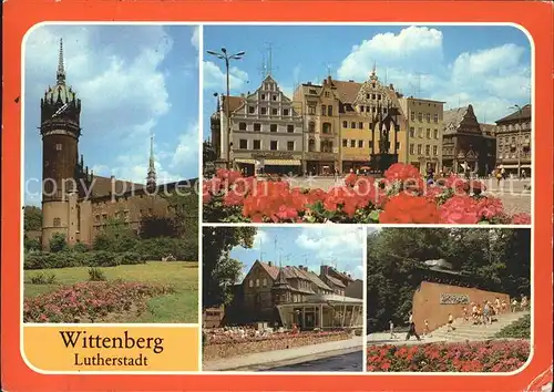 Wittenberg Lutherstadt Schlosskirche Markt Denkmal Befreiung vom Faschismus Kat. Wittenberg