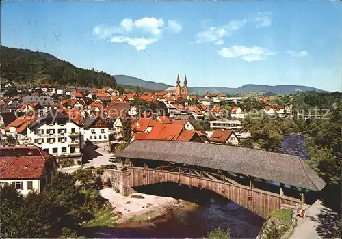 Forbach Baden Murgtal Holzbruecke Kat. Forbach