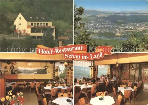 Bernkastel Kues Hotel Restaurant Schau ins Land  Kat. Bernkastel Kues
