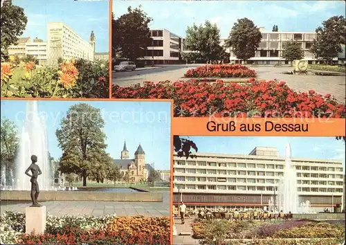 Dessau Rosslau Scheibe Nord Hotel Stadt Dessau Bauhaus Post Kat. Dessau Rosslau