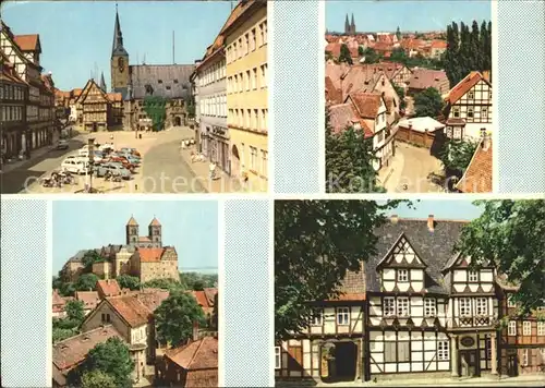 Quedlinburg Markt Muenzenberg Teilansicht Klopstockhaus Kat. Quedlinburg