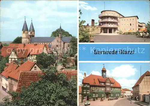 Gernrode Harz Spittelplatz FDGB Erholungsheim Fritz Heckert Rathaus Kat. Gernrode Harz