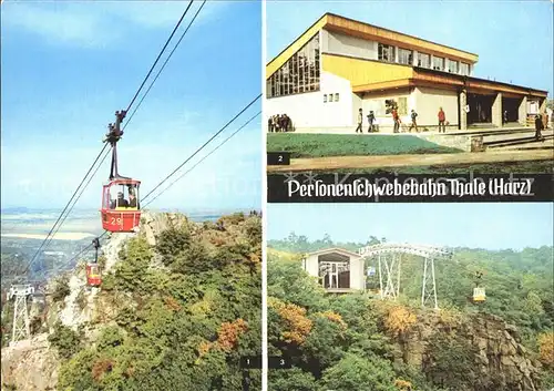 Thale Harz Personenschwebebahn Bergstation  Kat. Thale